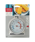 Big 3 Inch Dial Refrigerator and Freezer Thermometer With Stainless Steel Casing in Packaging, Silver Finish
