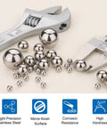 Rock Solid 10 Pack 3/8 Inch Mirror Polished Bearing Balls Machined From Beefy 440C Stainless Steel And Rated G10 Precision for smooth operation.