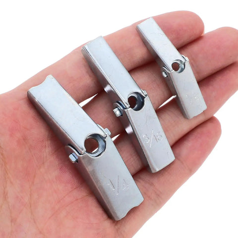 Heavy Duty Toggle Bolt Kit With Wing Nuts For Drywall And Hollow Wall Anchors, Carbon Steel 48 Piece Set displayed on hand