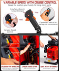Professional Gas Powered Backpack Leaf Blower With 2 Stroke 63cc Engine Delivers 665 CFM Airflow, Comfort Design Harness controls