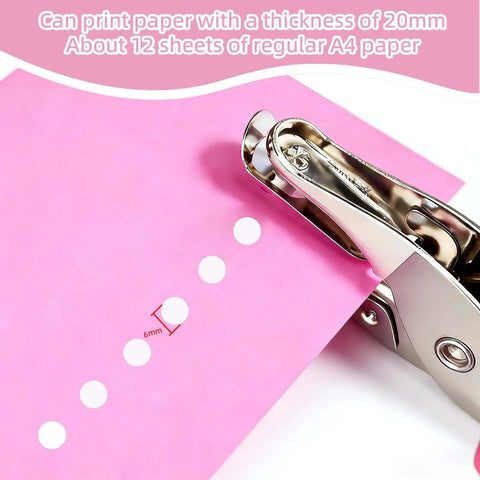 2 Pack One Quarter Inch Hole Punch With Pink Soft Grip For Home Office And Classroom punching pink paper