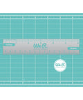 Trimmer And Magnetic Cutting Mat Kit 7x5 Self Healing Craft Mat With Mini Ruler for precise measurements and alignment.
