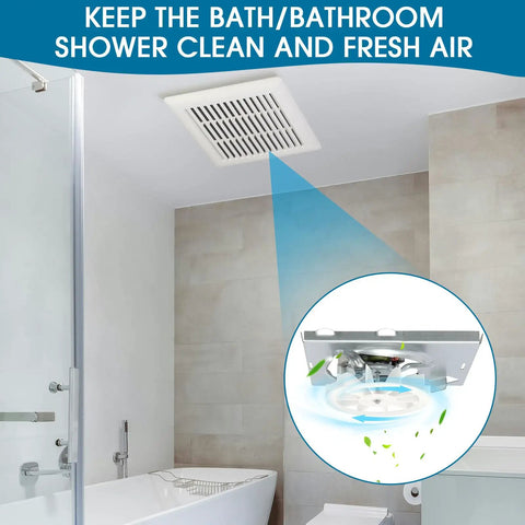 696N R02 B Unit Replacement With C350GN Grille For 695 696N 670 671 689 696MFG Bath Vent Fan Cover installed in bathroom ceiling