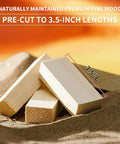 Mini Fire Wood Sticks With 12 Fire Starters Fast Easy Starts Kiln Dried Pine 3.5 Inch Length Waterproof Charcoal Starters