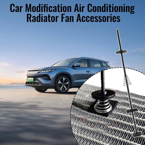 Eight Set Radiator Fan Zip Ties Kit With 160 Pieces for car engine cooling, close-up of zip tie and cushioned pad