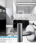 Heavy Duty 4 Pack Suction Cup Hooks Brushed Nickel For Shower And Bathroom Removable Stainless Steel Wall Hooks Holds Up To 15 Lb