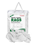 White T Shirt Cleaning Rags 1 Pound Bag Multipurpose Shop Rags For Cleaning Staining Painting Oil Grease And Dust Great For Home Garage Workshop Bulk 100 Percent Cotton T Shirt Rags packaging with rags spilling out