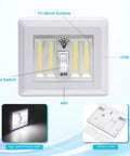 Cordless 400 Lumen COB LED Closet Light Switch Battery Powered Night Light No Wires Easy Install Stick On Magnetic Mount
