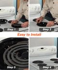 Installation steps for Porcelain Burner Drip Pan Bowls 2 Pack 8 Inch And 2 Pack 6 Inch Black Porcelain Electric Stove Drip Pans