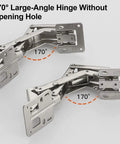 Two Pack Adjustable Lazy Susan Corner Cabinet Hinges Soft Close 130 To 170 Degree Frameless Concealed No Pre Drilling Installation