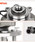 Close-up of Front Wheel Hub Bearing Assembly Compatible With 2004 2005 F150 4WD 6 Lug With ABS Replacement 515046 1pc