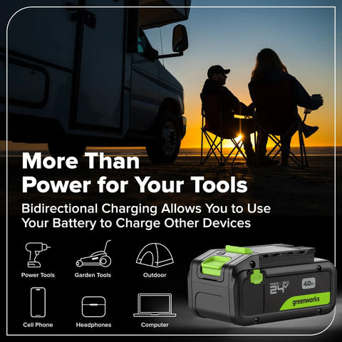 Pro Grade 24V Brushless 10 Piece Cordless Tool Kit With Drill And Impact Driver Plus Circular Saw Recip Saw Jigsaw Sander Light Multi Tool Nailer Grinder Includes Two Batteries And USB C Charger For DIY Pros with bidirectional charging image