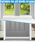 2 Inch By 20 Foot Silicone Draft Seal Tape For Doors And Windows, Extra Thick 2mm Weather Stripping installed on a window and door
