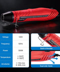 300W heat gun from All In One 485 Piece Solder Seal Wire Connector Kit with temperature and air volume specifications.