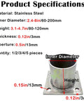Built Tough Hella Durable Stainless Steel Post Base Anchor Bracket For Fence And Round Pole Support With Quick Bolt Down Mounting For Rugged Outdoor Work Sites, showing specifications and dimensions.