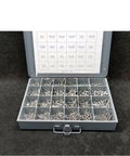Open assortment kit with Stainless Phillips Flat Head Sheet Metal and Wood Screws Sizes 6 to 14 for DIYers and Pros