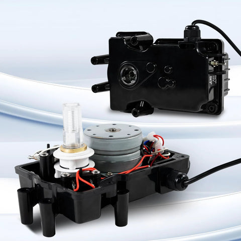 Pool valve actuator control, 24V, for 2- and 3-way valves; two parts shown: black housing and internal motor assembly.