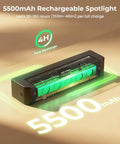 Indoor Spotlight Kit With Daily Auto Timer, 5500mAh Rechargeable Picture Lights showing fast recharge feature.