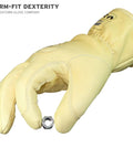 Kevlar Lined Leather Ground Utility Work Gloves For Men, 3D Dexterity Fit, Cut Puncture And Flame Resistant, X Large holding a nut