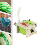 Beast Of A Rock Polishing Buffer Machine For Gem And Jewelry, 1380W 110V Lathe Table Saw Polisher And Cutting Tool next to gemstones
