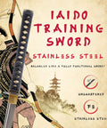 Stainless Steel Katana Iaito For Iaido Training With Bamboo Tsuba And Fuller Groove 28 Inch Blade Unsharpened Training Sword for Safe Practice