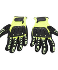 Heavy Duty Work Gloves With NBR Frosted Coating And Soft Knit Lining For Power Tools Anti Vibration Shield Grippy Dexterity Shock Proof Safety Gloves For Heavy Industry Use, pair front view