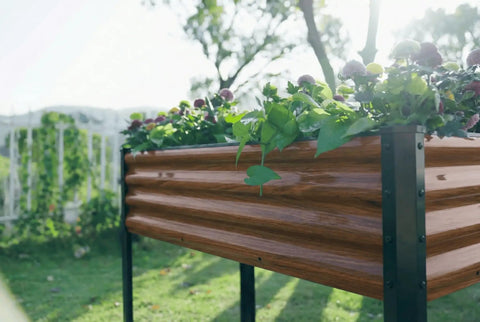 2 Pack Elevated Metal Raised Garden Bed With Legs 48 By 18 By 32 Inches Outdoor Planter Boxes For Backyard Patio And Balcony