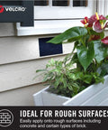 Industrial Strength Hook And Loop Fasteners For Extreme Outdoor Weather, Heavy Duty Holds Up To 15 Lbs, used on window box