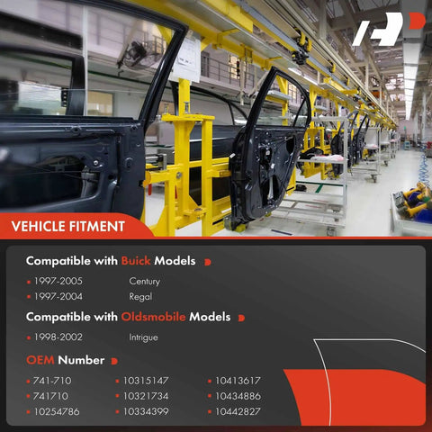 Production line of car doors for Power Window Regulator With Motor Replacement For Buick Century 1997 2005 Regal, Oldsmobile Intrigue 1998 2002.