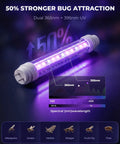 LED tube for Outdoor Electric Bug Zapper Mosquito Killer Lamp with dual UV wavelengths for broad-spectrum flying pest control.
