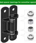 Rock Solid 6.7 Inch Heavy Duty Gate Hinges Built Tough For Daily Grind With Sealed Ball Bearings And Rust Proof Coating, showing spacer bearings.
