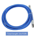 Coiled Beefy Silicone Rubber Steam Hose For High Temperature And High Pressure Applications Lightweight Three Meter Long 9.8 Feet Blue Durable Steam Dryer Tube