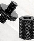 Built Tough Aluminum 4 Pack 1/4 To 1/4 Inch Threaded Tripod Screw Adapters With Double Male Female Ends, black aluminum screw adapters.
