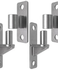 Gate hinges, 2-pack, front view, 304 stainless steel, wall-mounted, heavy-duty 5/8-inch pin.