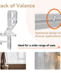 Clear Hidden Channel Valance Clips 1-7/8 Inch Set Of 22 For Wood And Faux Wood Blinds, back view demonstrating optimized design for various uses.