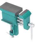 Heavy Duty Iron Bench Vise With Wide Jaw Clamps for woodworking, featuring serrated jaws and robust design for stability.