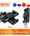 40mm And 60mm XY Axis Manual Motion Stage Cross Sliding Table With Stainless Steel Construction And Triangular Lead Screw For CNC Machines