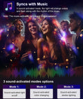 Group enjoying party with Sound Activated Party Lights With Remote DJ Lighting 7 Modes Rotating Disco Ball effects