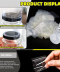 1250 Pcs Clear PVC Heat Shrink Bands 5 Sizes Assorted Perforated Shrink Wrap Film For Essential Oil Bottles Jars before and after sealing demonstration