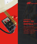 Electronic Drain Valve With Auto Timer For 110 To 120 Volt Systems Quarter Inch NPT Fittings, easy to install.