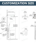 Installation diagram of Shower Faucet Set With Rain Shower System And Handheld Spray Bathroom Shower Combo Polished Chrome Finish