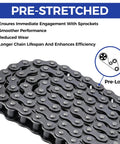 Roller Chain Size 80 1 Inch Pitch 10 Foot Length Carbon Steel Drive Chain With Four Connecting Links Industrial Grade Pre-stretched