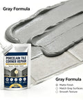 Nails Your Tile Repair Game Waterproof Stone Corner Filler Gray Crack Compound Bathroom Counter Edges Seals Cracks Chips Durable Masonry Patch Easy Apply 1 Piece, 100g gray filler in smooth application.