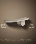 Betello Left-Hand Trip Lever In Vibrant Brushed Nickel Finish For Toilets Compatible With K 20197 And K 20198, side view