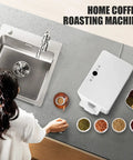 Kick Up Your Home Brewing Game With This Heavy Duty Electric Coffee Bean Roaster Featuring Adjustable Temperature And Timer Settings For Consistently Next Level Flavor, shown on kitchen countertop.