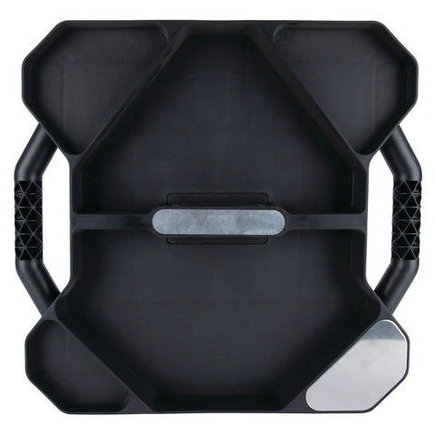 Rolling Tool Creeper Caddy Tray With Five Compartments For Mechanic Garage And Workshop Organization Durable Black 17.13 By 15.75 By 4.75 Inches Mobile Rolling Tool Storage Tray