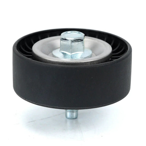 Serpentine Belt Component Kit For 2.4L Engines Fits Dodge Journey 2009-2017 Jeep Compass 2008-2017 Patriot 2008-2016 Chrysler 200 2011-2014 Sebring 2007-2010 black idler pulley close-up