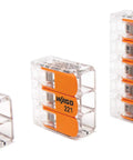 Lever Nut 10AWG Wire Connector Kit 95 Piece Compact Assortment For Quick And Reliable Wire Connections with clear casing and orange levers