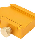 Brass Ruler Positioning Adjuster For Woodworking And Carpentry, Locks Steel Rulers Up To 30mm By 2mm For No Slip Scribing marked knob detail