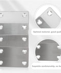 12 Pack Stainless Steel Straight Brackets for Furniture Reinforce Corner Connections With Burr Free Edges Durable Silver Finish